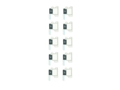 Dvířka baterie mikrofonu proti prachu s rámečkem pro iPhone 8 Black Ori 10ks v jedné sadě