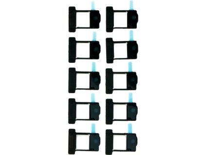 Battery Door Microphone Anti-dust Mesh with Frame for iPhone XR Black Ori 10pcs in one set