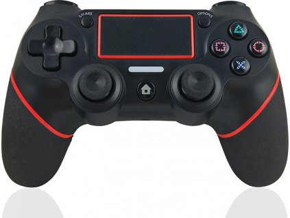 Bezdrátový herní ovladač pro Playstation 4 černo-červený