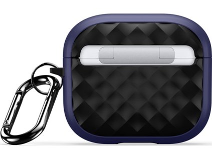 DUX DUCIS PECC Serie Rhombus pouzdro s háčkem pro AirPods 3 Modro-černé