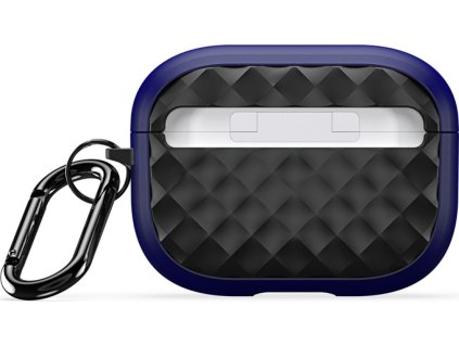 DUX DUCIS PECC Serie Rhombus pouzdro s háčkem pro AirPods Pro 2 Modro-černé
