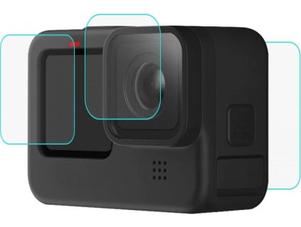 Ochranné tvrzené sklo pro Gopro Hero 5 Transparentní 3ks v jedné sadě
