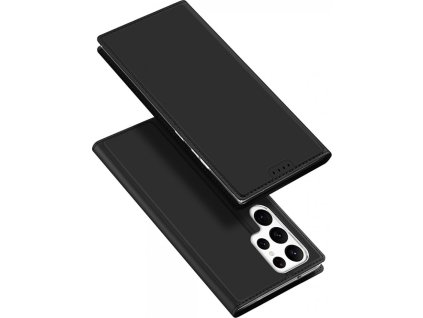 DUX DUCIS Skin Pro flipové kožené pouzdro pro Samsung Galaxy S23 Ultra Black