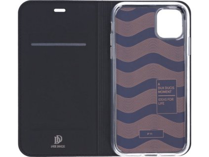 DUX DUCIS Skin Pro flipové kožené pouzdro pro iPhone 11 Černá