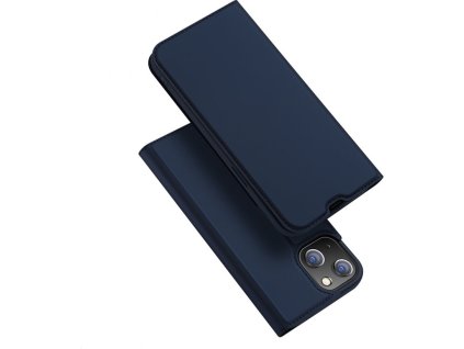 DUX DUCIS Skin Pro flipové kožené pouzdro pro iPhone 13 mini Modrá
