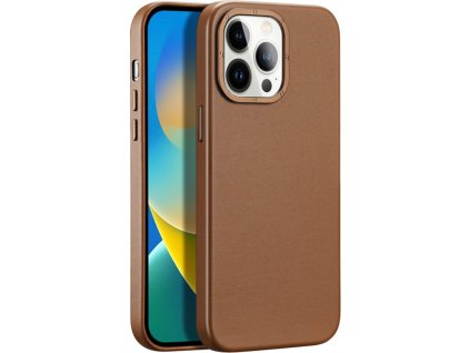 DUX DUCIS Grit pouzdro s MagSafe pro iPhone 14 Pro Hnědá