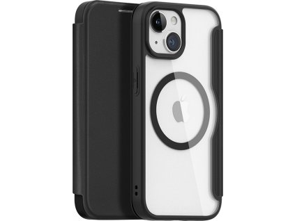 DUX DUCIS Skin X flipové kožené pouzdro pro iPhone 15 černý