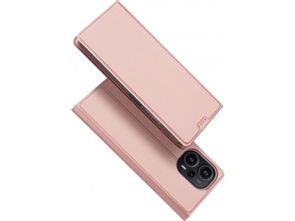 DUX DUCIS Skin Pro flipové kožené pouzdro pro Xiaomi Poco F5 Pink