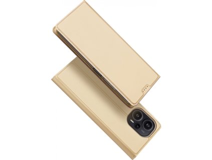 DUX DUCIS Skin Pro flipové kožené pouzdro pro Xiaomi Poco F5 Gold