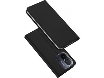 DUX DUCIS Skin Pro flipové kožené pouzdro pro Xiaomi Redmi 12C Black