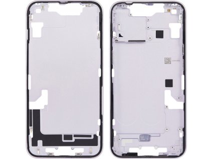 Střední rám s bočními tlačítky + přihrádka na SIM kartu pro iPhone 14 fialová OEM