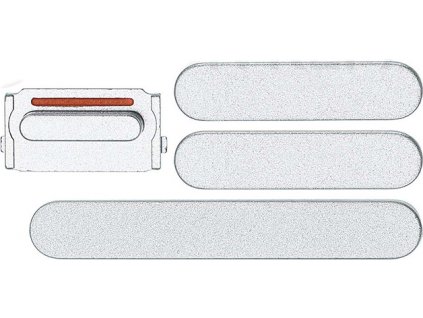 Tlačítko pro ztlumení hlasitosti boční strana pro iPhone 14/14 Plus bílá Ori 4ks v jedné sadě