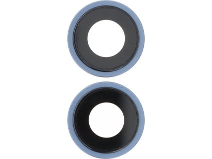 Čočka a rámeček zadní kamery pro iPhone 14 / 14 Plus HQ - Modrá - 2ks v balení