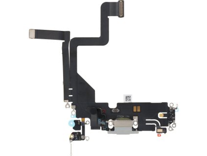 Nabíjecí port a flex kabel pro iPhone 14 Pro OEM - Bílý