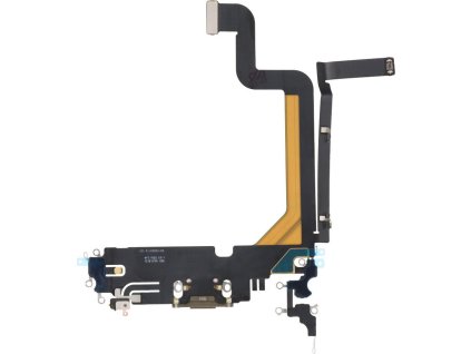 Nabíjecí port a flex kabel pro iPhone 14 Pro Max HQ - Zlatý