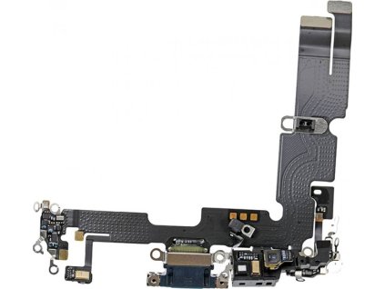 Nabíjecí port a flex kabel pro iPhone 14 Plus ORI R - Modrý