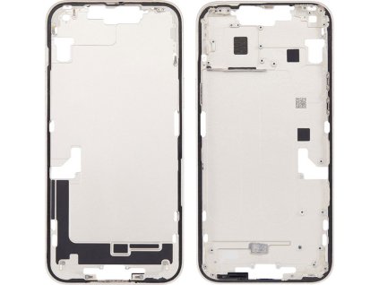 Středový rám s postranními tlačítky + SIM slot pro iPhone 14 Plus OEM - Starlight