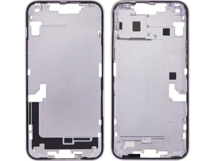 Středový rám s postranními tlačítky + SIM slot pro iPhone 14 Plus OEM - Fialový