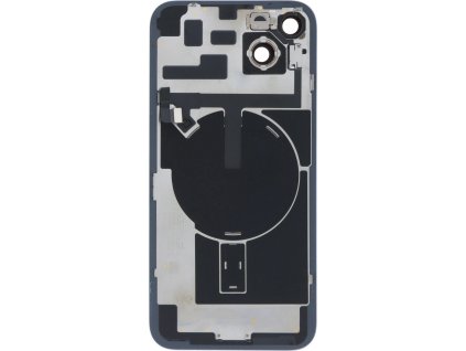 Kryt baterie + Sklíčko zadní kamery s rámem a držákem + Čip bezdrátového nabíjení + Magnet + Baterka pro iPhone 14 Plus modrá OEM