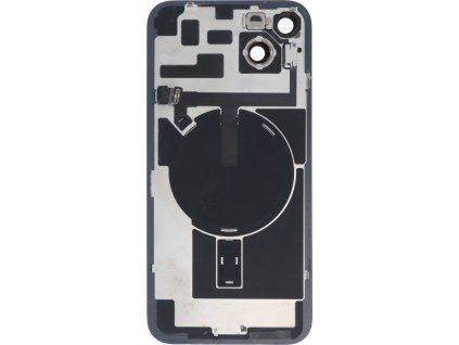 Zadní kryt baterie + Čočka zadní kamery s rámečkem a držákem + Čip bezdrátového nabíjení + Magnet pro iPhone 14 Plus OEM - Černý