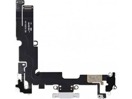 Nabíjecí konektor + flex kabel pro iPhone 14 Plus bílá HQ