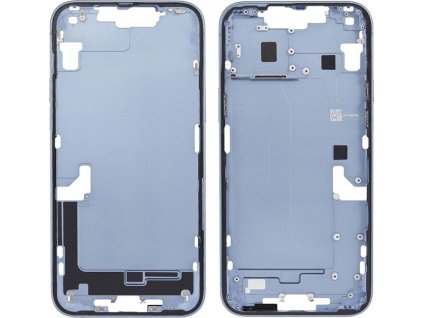 Středový rám s postranními tlačítky + SIM slot pro iPhone 14 Plus OEM - Modrý