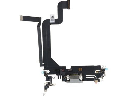 Nabíjecí port a flex kabel pro iPhone 14 Pro Max ORI - Černý
