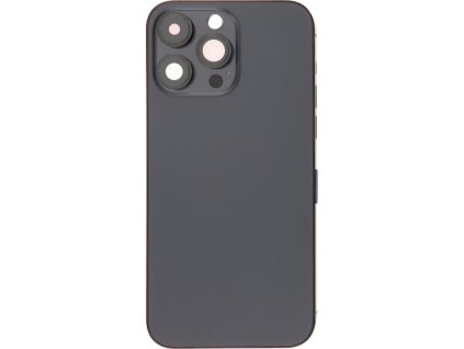 Středový rám s postranními tlačítky + SIM slot pro iPhone 14 Pro Max OEM - Černý