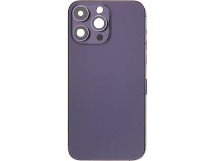 Středový rám + Kryt baterie + Čočka zadní kamery s rámem + Postranní tlačítka + SIM slot s magnetem + Protiprachová mřížka na reproduktor + Protiprachová mřížka mikrofonu + Nástroj pro vyjmutí SIM pro iPhone 14 Pro Max OEM - Fialový