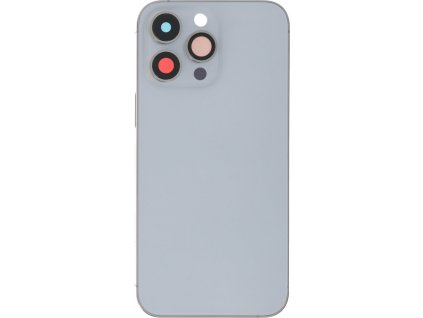 Středový rám + Kryt baterie + Čočka zadní kamery s rámem + Postranní tlačítka + SIM slot s magnetem + Protiprachová mřížka na reproduktor + Protiprachová mřížka mikrofonu + Nástroj pro vyjmutí SIM pro iPhone 14 Pro Max OEM - Stříbrný