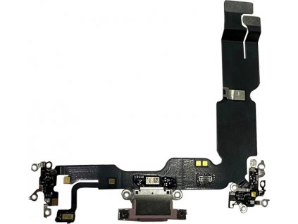 Nabíjecí konektor + Flex kabel pro iPhone 15 Plus černá Ori R