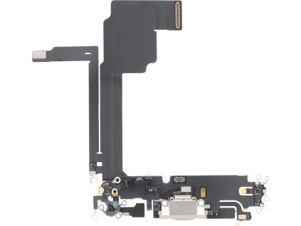 Nabíjecí flex kabel pro iPhone 15 Pro Max ORI - Bílá Titanová