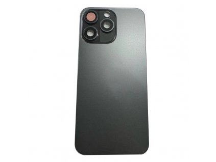 Kryt Baterie + Sklíčko zadní kamery s rámem  s magnetem +Metal Plate + Čip bezdrátového nabíjení + Baterka pro iPhone 15 Pro Max Černá titanová OEM
