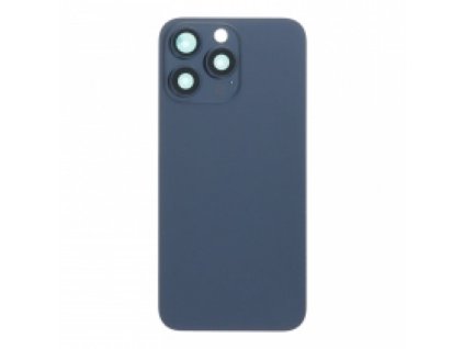 Kryt baterie + Čočka zadní kamery s rámečkem + Magnetický kroužek pro iPhone 15 Pro Max HQ - Modrá Titanová