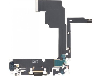 Nabíjecí flex kabel pro iPhone 15 Pro ORI - Černá Titanová