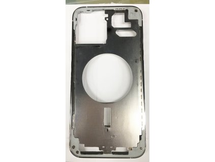 Středový rám s postranními tlačítky + SIM slot pro iPhone 13 Pro Max OEM - Bílý