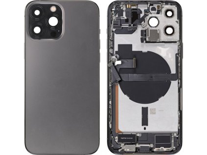 Osazený housing a kryt baterie pro iPhone 13 Pro Max OEM - Černý