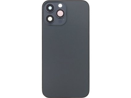 Středový rám s postranními tlačítky + SIM slot pro iPhone 13 Pro Max HQ - Černý