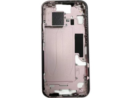 Středový rám s postranními tlačítky + SIM slot pro iPhone 15 Plus OEM - Růžový