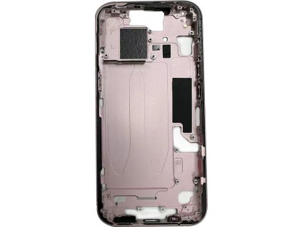 Středový rám s postranními tlačítky + SIM slot pro iPhone 15 Plus růžová OEM