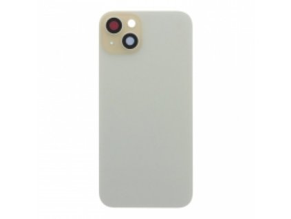 Kryt baterie + Čočka zadní kamery s rámečkem + Magnetický kroužek pro iPhone 15 Plus HQ - Žlutý