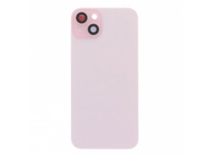 Kryt baterie + Čočka zadní kamery s rámečkem + Magnetický kroužek pro iPhone 15 Plus HQ - Růžový