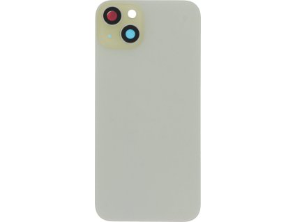 Kryt baterie + Čočka zadní kamery s rámečkem + Magnetický kroužek + Čip bezdrátového nabíjení + Svítilna pro iPhone 15 Plus OEM - Žlutý