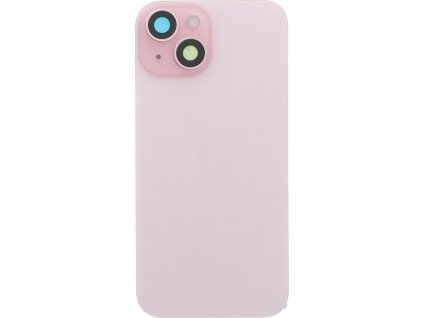 Kryt baterie + Čočka zadní kamery s rámečkem + Magnetický kroužek pro iPhone 15 Plus OEM - Růžový