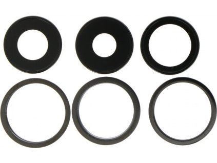 Čočka a rámeček zadního fotoaparátu pro iPhone 13 Pro / 13 Pro Max HQ Černá - 6 ks v jedné sadě