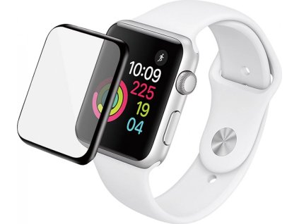 3D Tvrzené sklo full glue pro Apple Watch Serie 41mm 7/8 černé