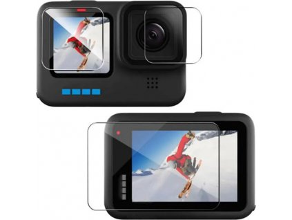 Ochranné tvrzené sklo pro GoPro Hero 10 Transparentní 3ks v sadě