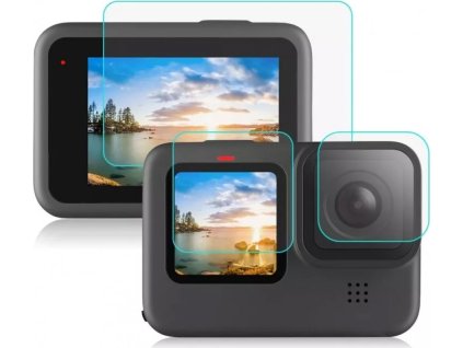 Ochranné tvrzené sklo pro GoPro Hero 9 Transparentní 3ks v sadě