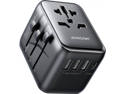 JOYROOM Univerzální cestovní adaptér 3xUSB+1xPort Type-C