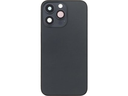 Středový rámeček s bočními tlačítky + čočka a rámeček zadní kamery, přihrádka na kartu SIM pro iPhone 13 Pro OEM - Černý